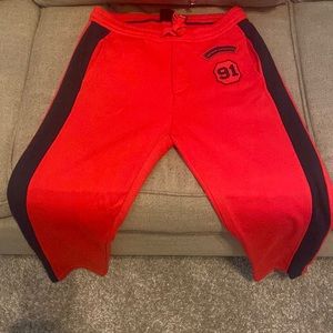 Men’s Medium Navy Blue and Red Armani Exchange Sweatsuit Top/Bottom
